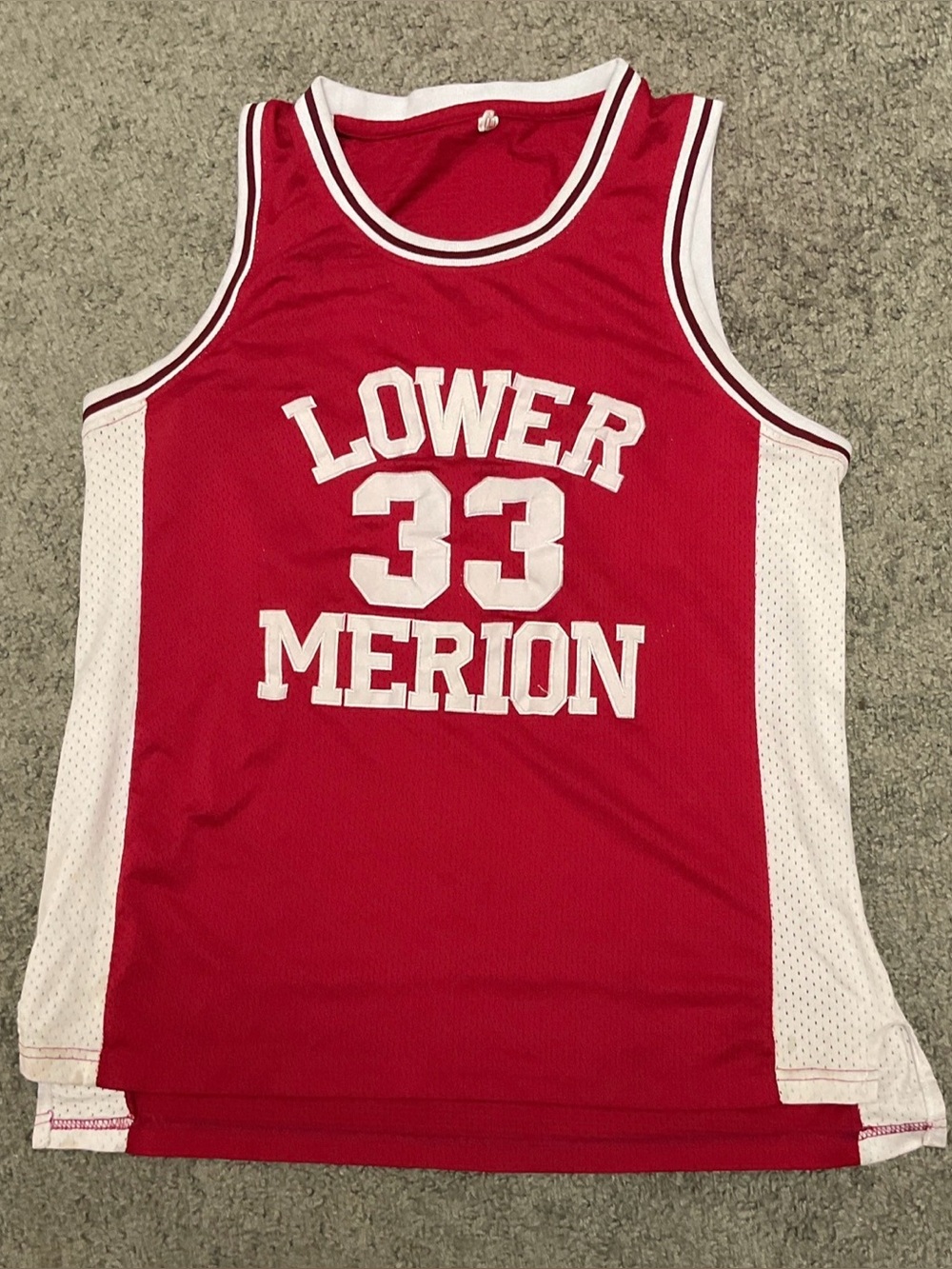 Nike Red and White Basketball Jersey Tank Top